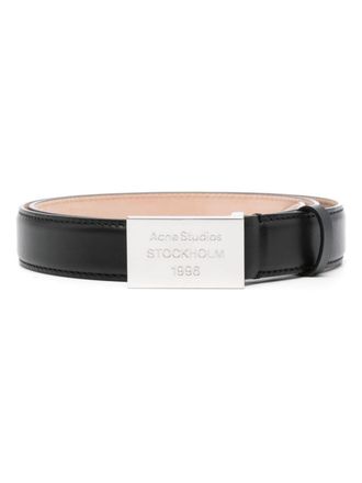 Acne Studios Cintura con logo inciso - Nero
