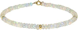 Jewelmak 14K 13.00 Ct. Tw. Ethiopian Opal Bracelet