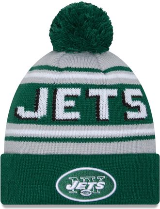 New Era Mens Team Logo Cuffed Knit Pom Hat - Pick Your Team (US, Alpha, One Size, New York - Jets Throwback)