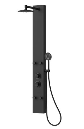Badplaats Panel De Ducha Caldera 140 X 20 Cm - Negro - Juego De Ducha De A