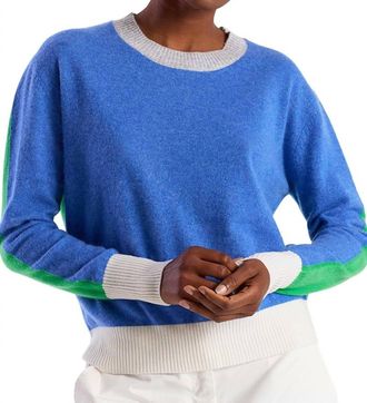 Brodie Summer Colourblock Crew Top In Carolina