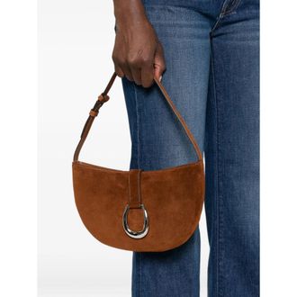 Staud Suede Calf Leather Shoulder Bag - Brown