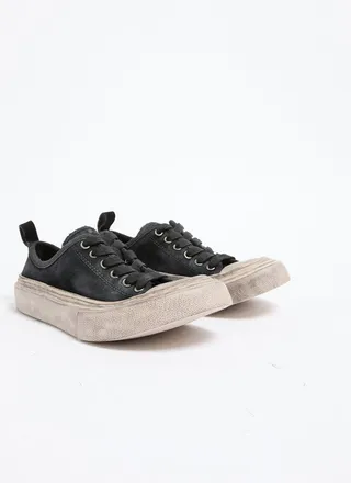 Ann Demeulemeester Halli Vulcanized Low-top Sneakers Distressed Suede