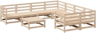 vidaXL 9 Piece Garden Sofa Set Solid Wood Pine vidaXL
