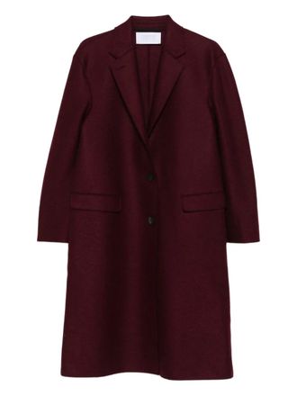 Harris Wharf London Chester button-fastening wool coat - women - Virgin Wool - 42 - Red