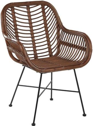 Beliani Beliani - Sedia in rattan marrone Canora