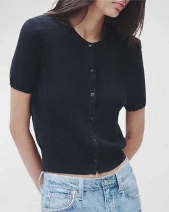 Rag & Bone Dina Short-Sleeve Cardigan