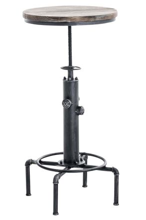 Clp Clp - Mesa Lumos Industrial Look & &Oslash; 50 Cm Plateado Antiguo