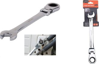 Trade Shop Trade Shop - Chiave A Cricchetto Combinata 22mm Testa Pieghevole Cromo Vanadio Utensile 91743