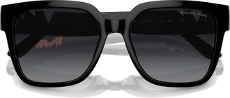 Michael Kors 0mk2170u Oversized Square Sunglasses in Glossy Black with Gradient Lenses
