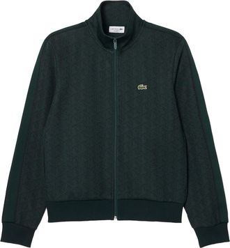 Lacoste Green High-Collar Textured Jacket
