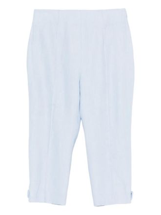 Poss&eacute; Harper Capri shorts - women - Linen/Flax - S - Blue