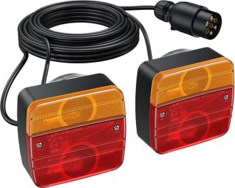 OEM 2pcs 12v Luces Traseras Para Remolque Pilotos Traseros Para Remolque Homologado E13 Con Cable Magn&eacute;tico Y 7.5m Cable Para Remolque Caravana Cami&oacute;n Tra