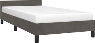 vidaXL Estructura De Cama Sin Colch&oacute;n Terciopelo Gris Oscuro 80x200 Cm Vidaxl