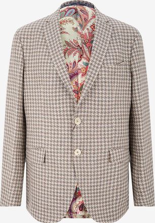 Etro Einreihiger Hahnentritt-Blazer aus Jacquard Roma