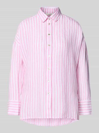 Christian Berg Relaxed Fit Leinenbluse im Allover-Look in Rosa, Gr&ouml;&szlig;e 34