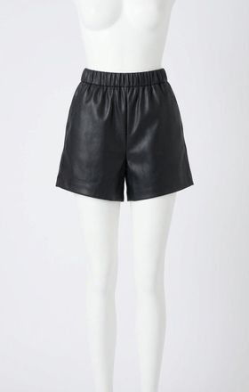 Z Supply Tia Faux Leather Short In Black