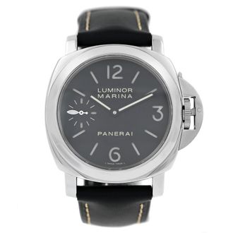 Officine Panerai Pre-owned Panerai Luminor Marina Black Dial Mens Watch PAM00111