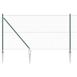 Berkfield Home Euro Fence with 13 Spike Posts 1.2x25 m Galvanised Steel Green