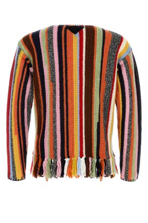 Prada Mens Multicolor Crochet Sweater 2 Maglieria