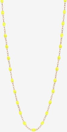 Gigi Clozeau Halskette aus Ros&eacute;gold und Harz Classique Gigi Jaune Fluo