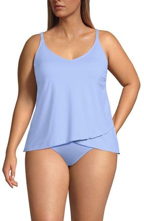 Lands End Tulip Hem Tankini Top in Soft Cloud Blue at Nordstrom, Size X-Small P