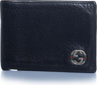 Gucci Gucci, zwarte leren portemonnee