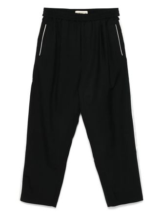 Mordecai side-stripe trousers - Black