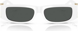Versace Dark Grey Rectangular Mens Sunglasses VE4476U 545987 55
