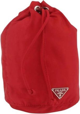 Prada Pre-owned Bucket Bags, female, Red, Size: ONE SIZE Pre-owned Vintage Bucket Bag