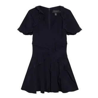 Ted Baker Jojii Mini-jurk Met Ruches In Marineblauw