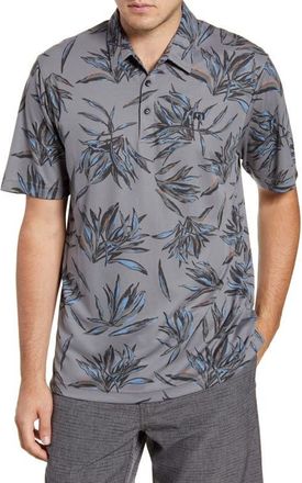 Travis Mathew Show Up and Blow Up Regular Fit Floral Piqu&eacute; Polo in Quiet Shade at Nordstrom, Size Xx-Large