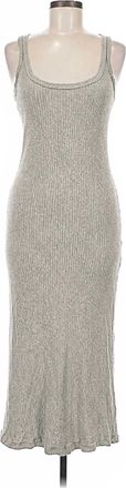 James Perse Womens Ribbed Cotton Tank Dress In Fum