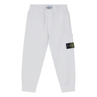 Stone Island White Jogging Trousers - male - Stone Island - Sweatpants - White - 6 Y - Kids