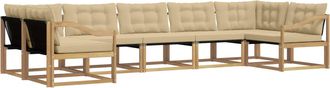 vidaXL Conjunto De Sof&aacute;s De Exterior 7 Uds. Y Beige Vidaxl