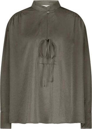 Summum Dames, Blouses & Shirts, Groen, Maat: 3XL Zijde