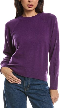 Fort&eacute; Cashmere Rib Trim Cashmere Sweatshirt