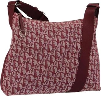 Dior Pre-owned Cross Body Bags, female, Red, Size: ONE SIZE Pre-owned Trotter Canvas Shoulder Bag