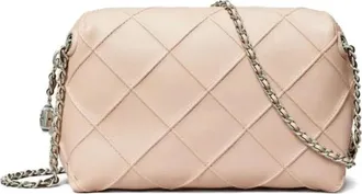 Tory Burch Tassen, Dames, Roze, ONE Size, Leer, Fleming Small Crossbody