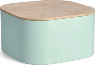 ZELLER Panera De Cocina Verde Menta Metal Bamb&uacute;