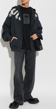 Palm Angels Oversize Hoodie With Hood, Mens, Black