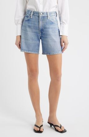 Rag & Bone rb Miramar Kaia High Waist Relaxed Fit Faux Denim Ponte Shorts in Rosen at Nordstrom, Size 24