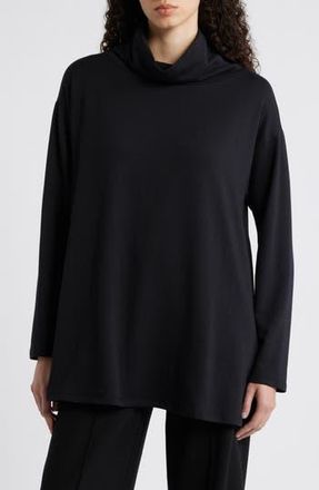 Eileen Fisher Cowl Neck Knit Top in Black at Nordstrom Rack, Size Small