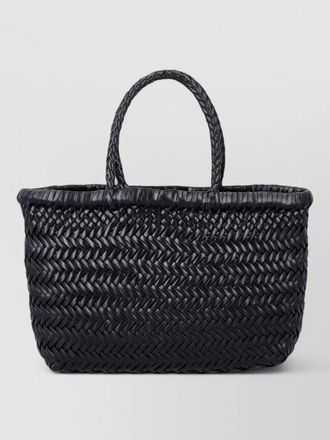 Dragon Diffusion mini beach bag double handles woven texture