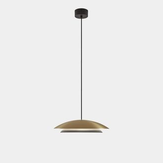 Leds - C4 Ledsc4 Noway - L&aacute;mpara Colgante De Techo Led 18.5w Y 618lm Con Luz C&aacute;lida 2700k. Di&aacute;metro 35cm. Estructura De Acero. Color Oro