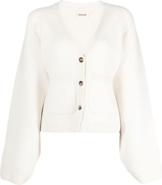 Khaite The Scarlet cashmere cardigan - women - Cashmere - M - White