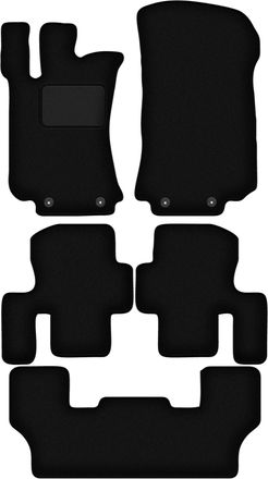 OEM Alfombrillas De Terciopelo Negro Para: Mercedes Clase R W251 Monovolumen De 7 Plazas (2005-2013)