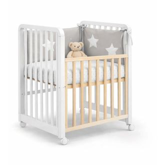 AZZURRA Lettino Evolutivo Glam Grigio 9 In 1 Con Materasso E Set Tessile Avana