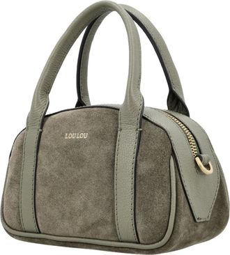 LouLou Essentiels Mila Bowling Bag - Dames - Tassen - Groen - Maat: ONE Size Leer