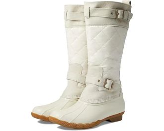 Sperry Top-Sider Womens Sperry Saltwater STS87775 Ivory Waterproof Tall Duck Boots RHS7057